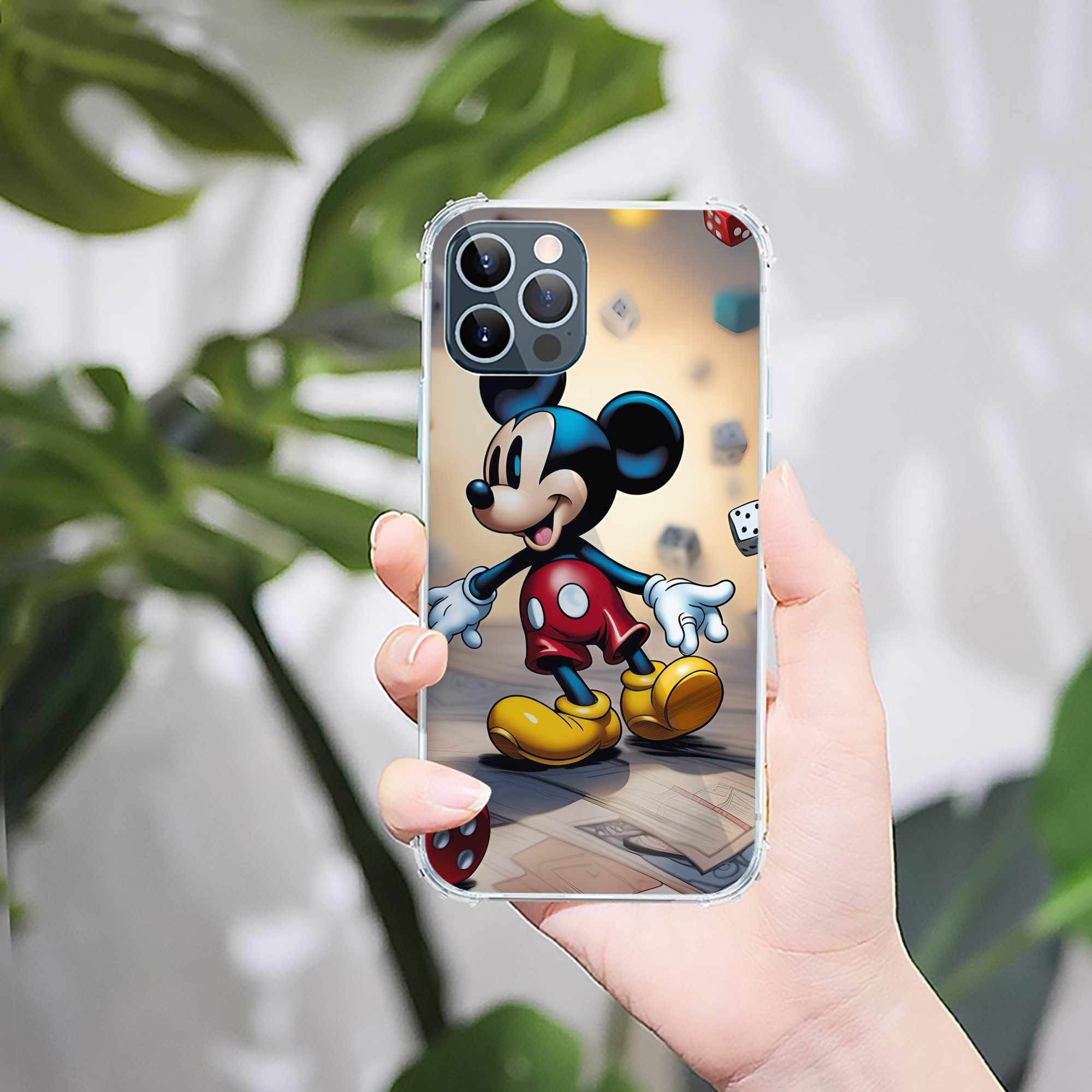 （画像用） ミッキーマウス Mickey Mouse 【iPhone 12シリーズ対応】透明スマホケース（クリアソフトケース）
